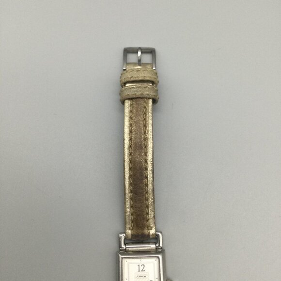 Coach Madison Watch 17mm Women Silver Tone Leather Band New Battery main image 8